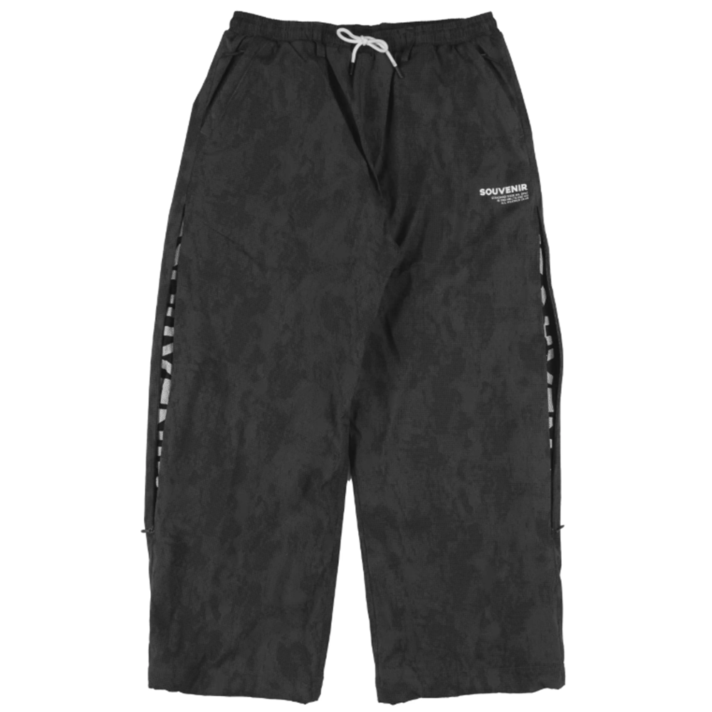 Souvenir Parachute Pants Black Print