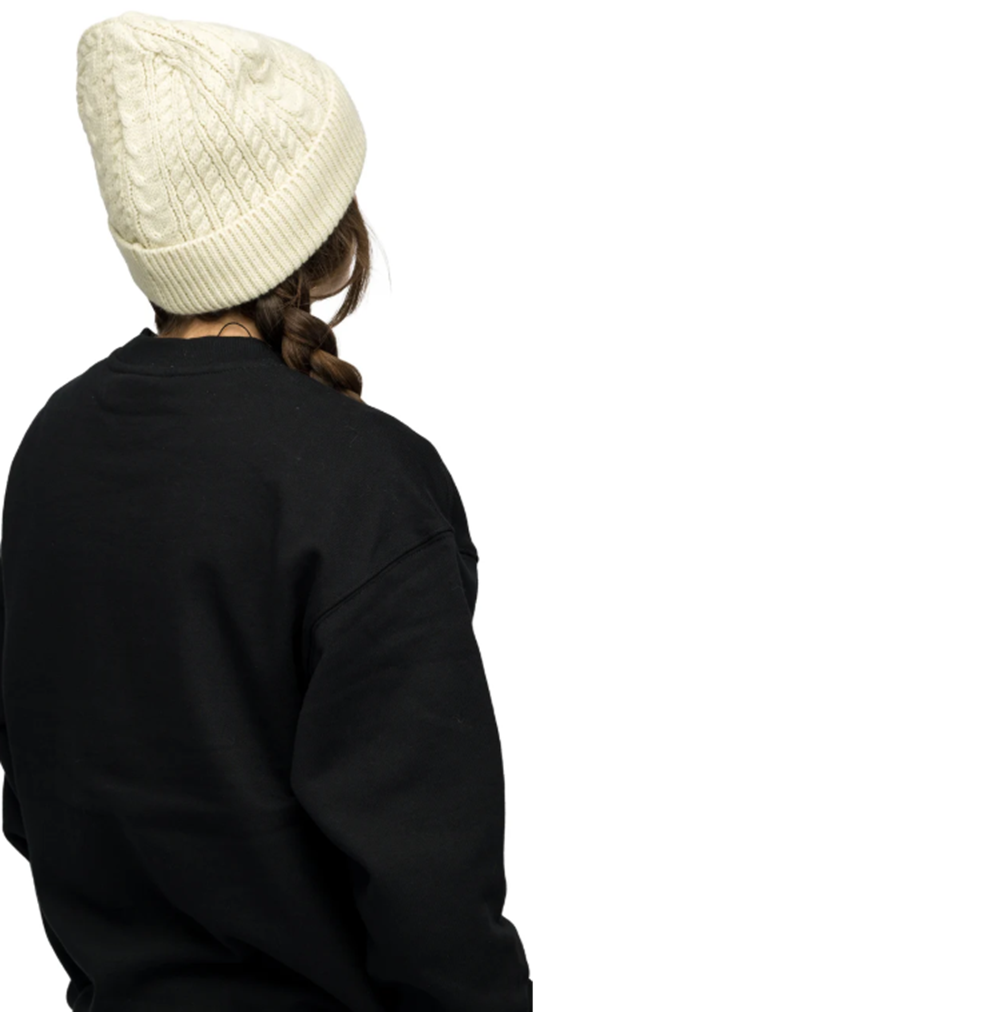 Souvenir Cable Knit Beanie White