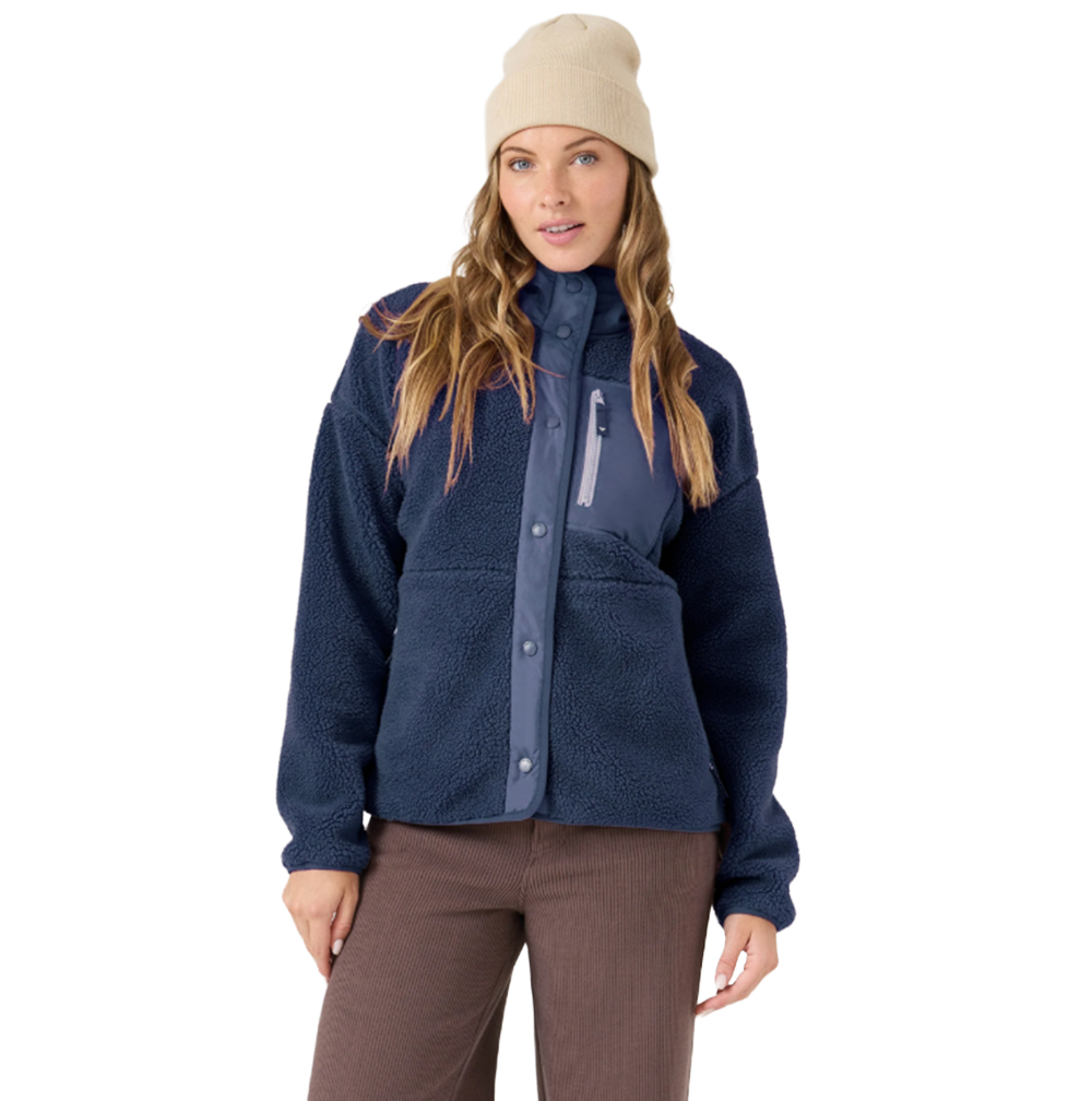 Roxy Axel Bonded Sherpa Jacket Mood Indigo M