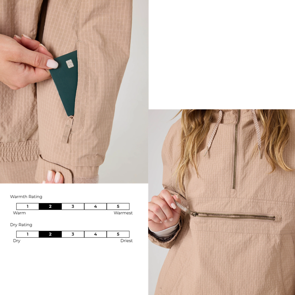 Roxy Downtown Anorak Snow Jacket Chanerelle