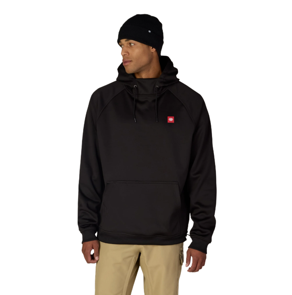 686 Bonded Fleece Hoody Black Red L