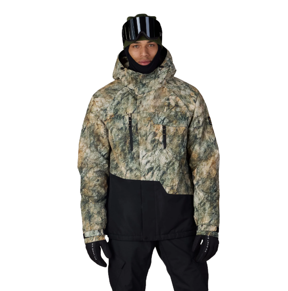 686 Geo Insulated Jacket Khaki Color Block