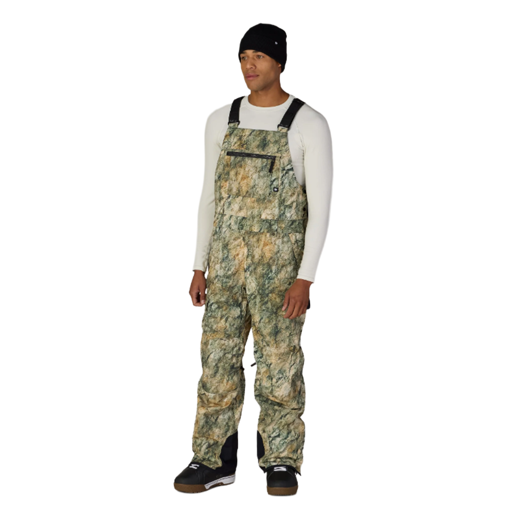686 Hot Lap Insulated Bibs Khaki Grunge L