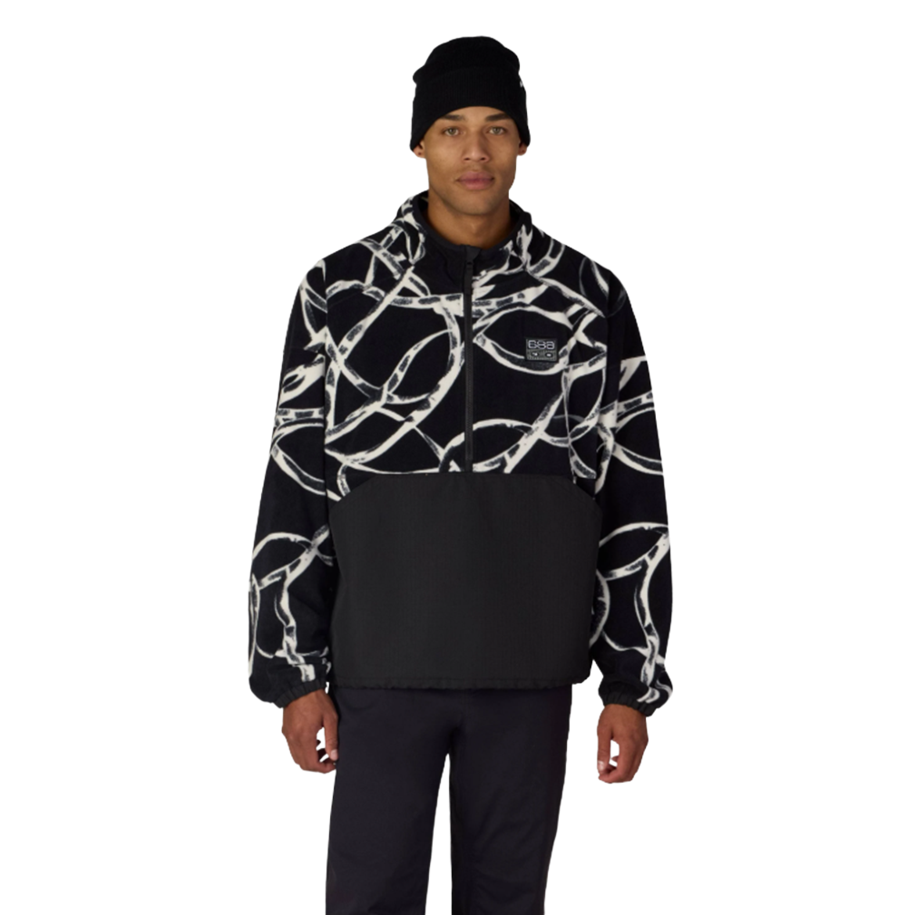 686 One Fleece Anorak Jacket Black Color Block M