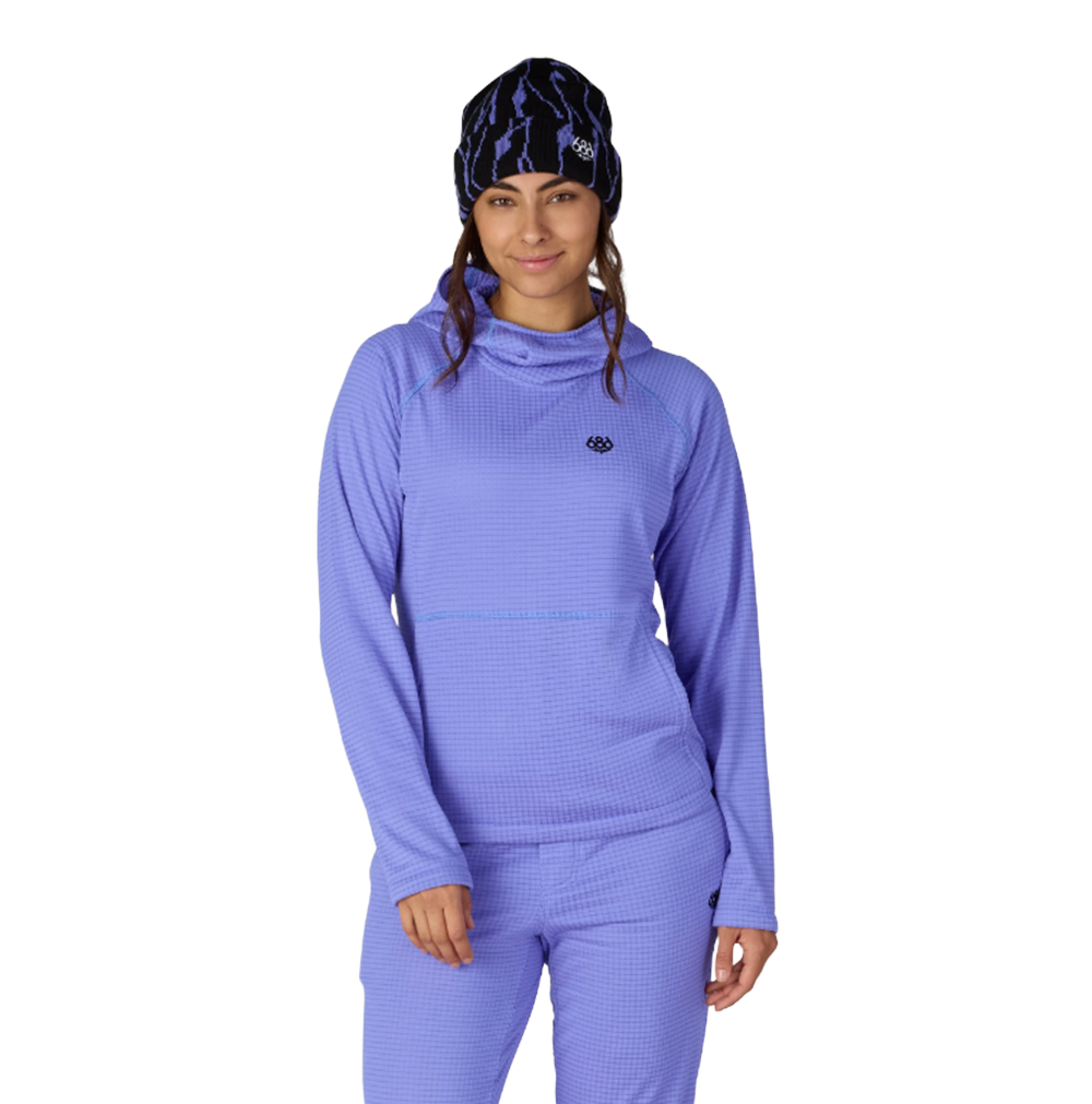 686 Mission Grid Hoody Womens Blue S