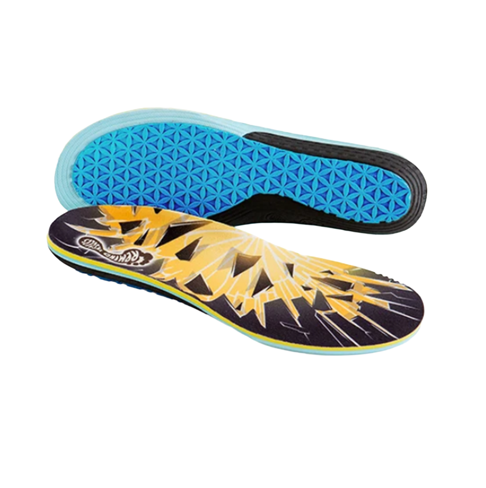 Remind Cush Impact 7mm Insoles Black Yellow 10-10.5