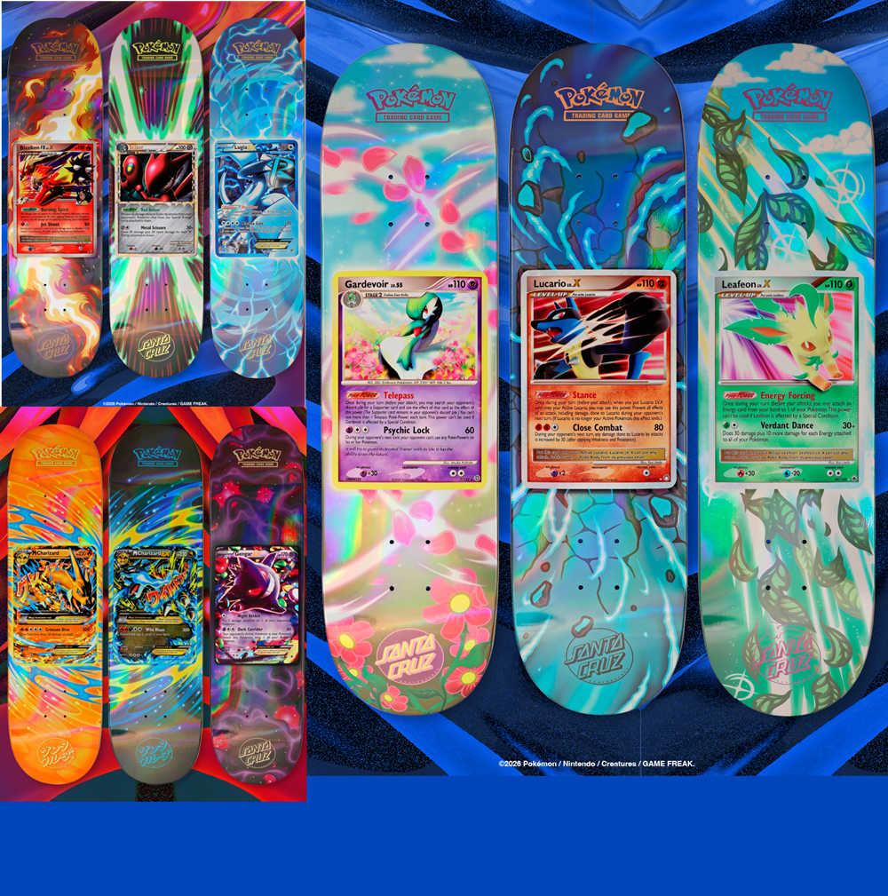 Santa Cruz Pokemon Blind Bag Skateboard Deck Assorted 8.0