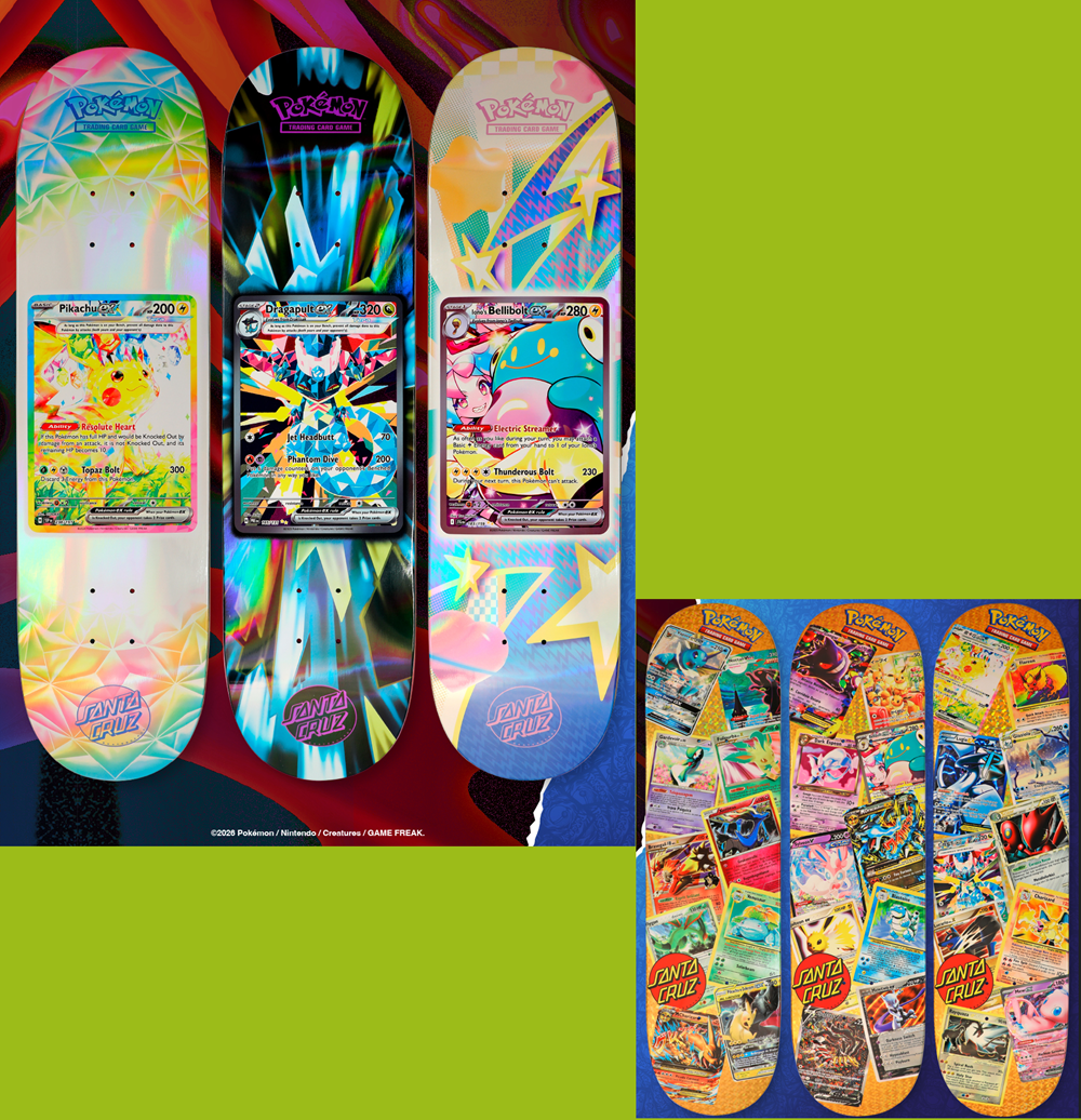 Santa Cruz Pokemon Blind Bag Skateboard Deck Assorted 8.0