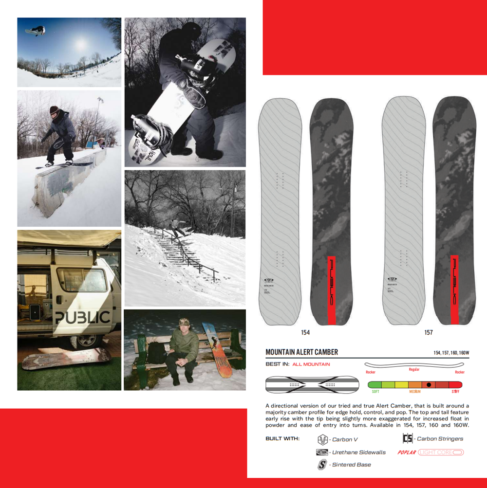 Public Research Snowboard 2027 Gray 157