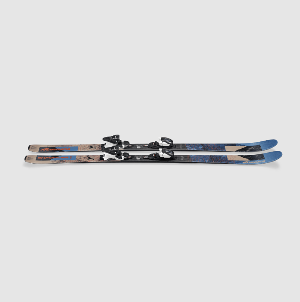 Nordica Enforcer JR 80s M7 Ski Combo Blue Grey 140
