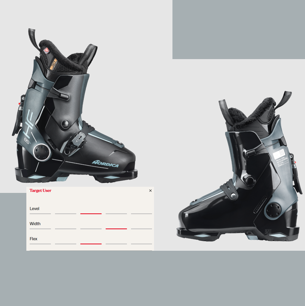 Nordica HFW 85 GW Womens Ski Boots Black Aqua