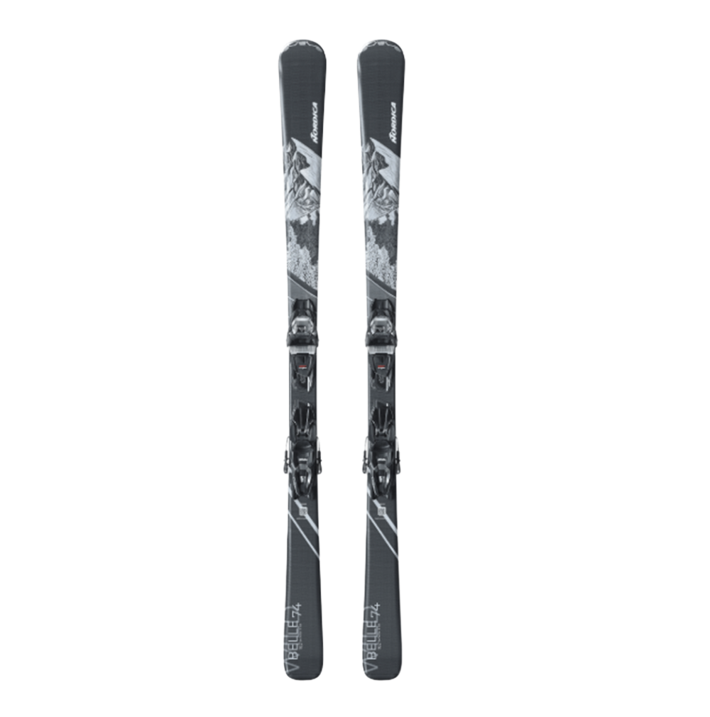 Nordica Wild Belle 74 TP2 10FDT Ski Combo Black Blue 150