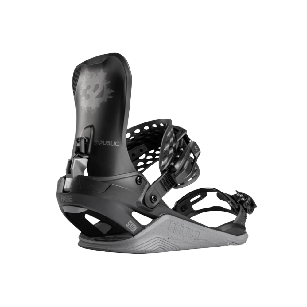 ThirtyTwo 32 Basin Public FASE Bindings 2027 Black Grey Large