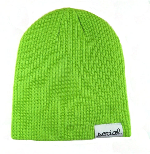 SOCIAL SUPPLY Slouch Beanie Lime