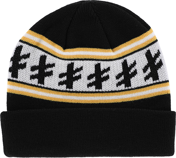 DEATHWISH GANG LOGO BEANIE BLK/YLW