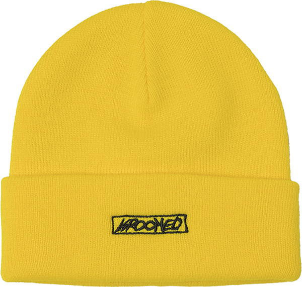 KROOKED MOONSMILE SCRIPT CUFF BEANIE YELLOW/BLACK