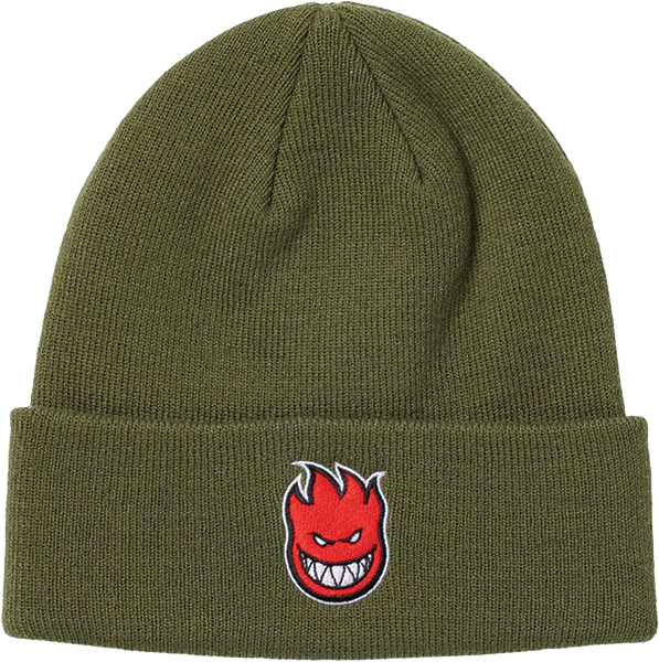 SPITFIRE BIGHEAD FILL CUFF BEANIE OLIVE BLACK RED