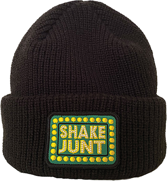 SHAKE JUNT BOX LOGO PATCH BEANIE BLK