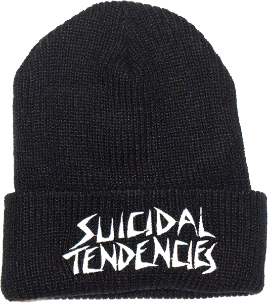 SUICIDAL EMBROIDERED ST OG LOGO BEANIE BLACK