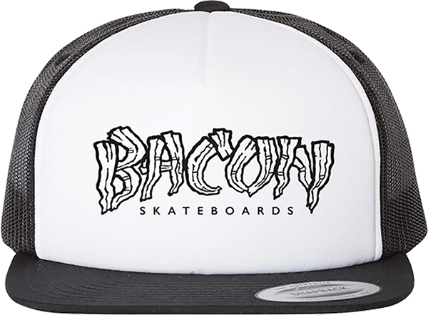 BACON LOGO MESH HAT ADJ-WHT/BLK/BLK
