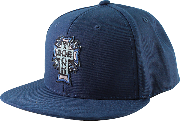 DOGTOWN CROSS LOGO COLOR PATCH HAT ADJ-NAVY