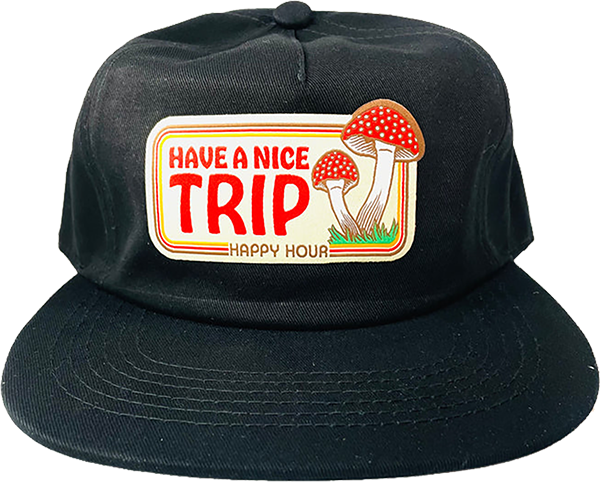 HAPPY HOUR HAVE A NICE TRIP HAT ADJ-BLACK