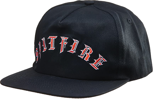 SPITFIRE OLD E ARCH HAT ADJ-BLACK/RED/GREEN