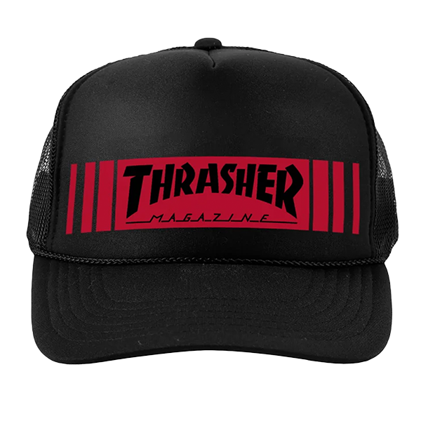 THRASHER BAR TRUCKER HAT ADJ-BLACK
