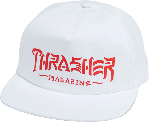 THRASHER THRASH AND DESTROY HAT ADJ-WHITE