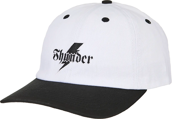 THUNDER BOLT SCRIPT STRAPBACK ADJ-WHITE BLACK