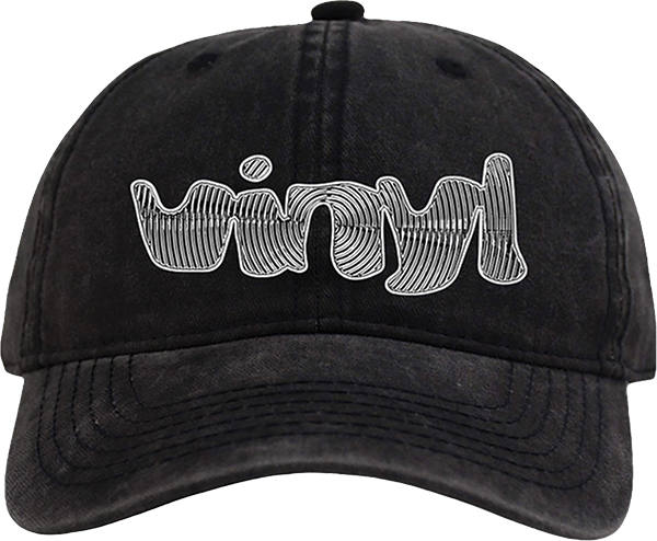 VINYL SPIRAL DAD HAT ADJ-BLACK