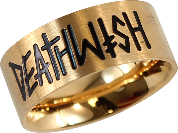 DEATHWISH DEATHSPRAY LOGO RING M-GOLD