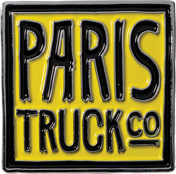 PARIS HIPSTER LOGO LAPEL PIN YELLOW
