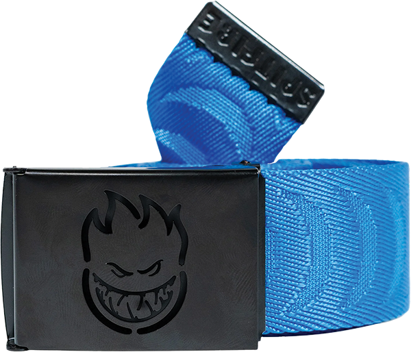 SPITFIRE BIGHEAD CUT OUT CRESCENT WEB BELT ADJ-BLU/BLK