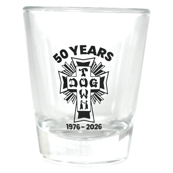 DT 50 YEARS SHOT GLASS 2OZ CLR/BLK