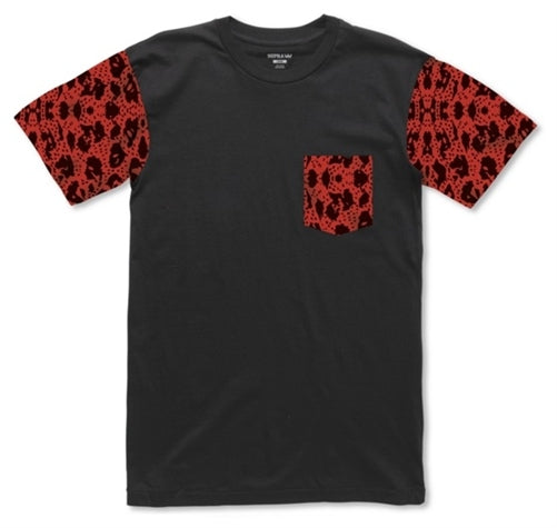 Supra Premium Pocket T Shirt Black Red