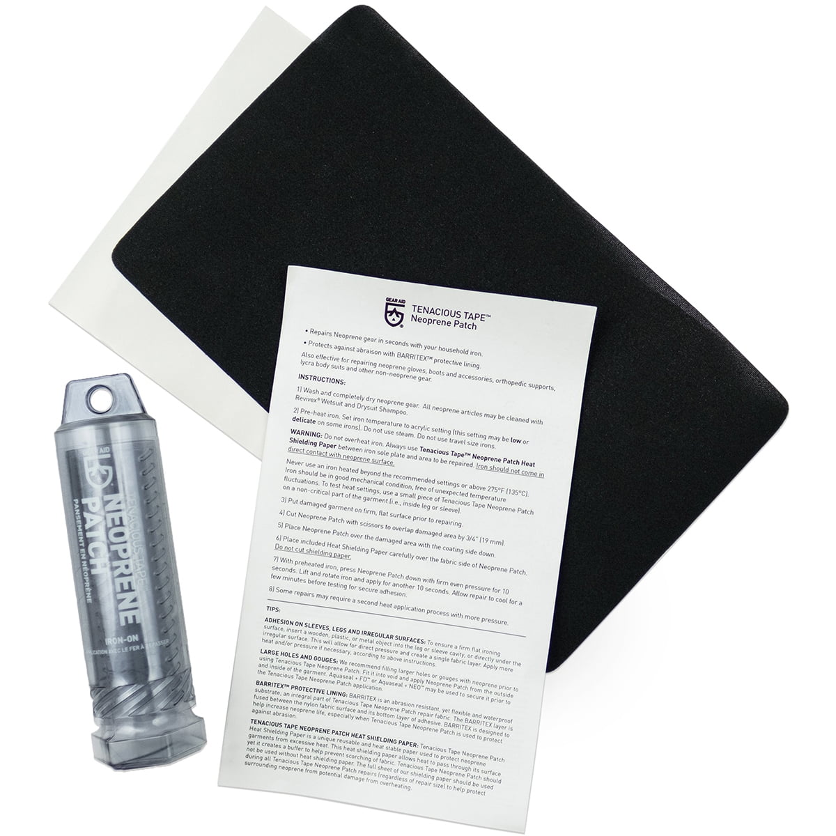 Iron Mend Neoprene Repair Patch Kit Black Onesize