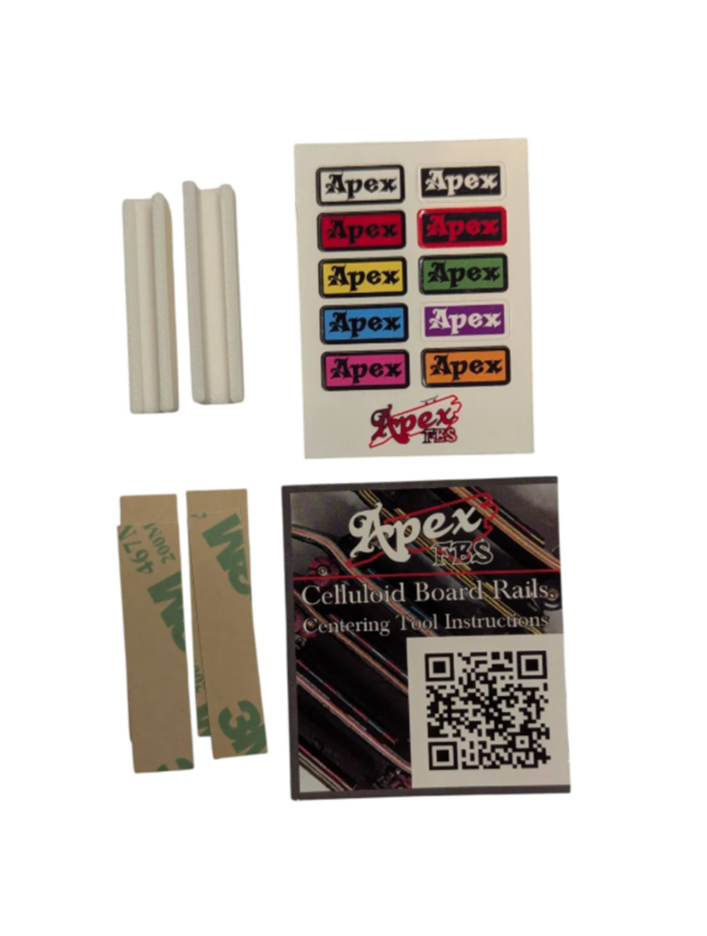 Apex FBS Rails Adhesive Pack White Black One Size