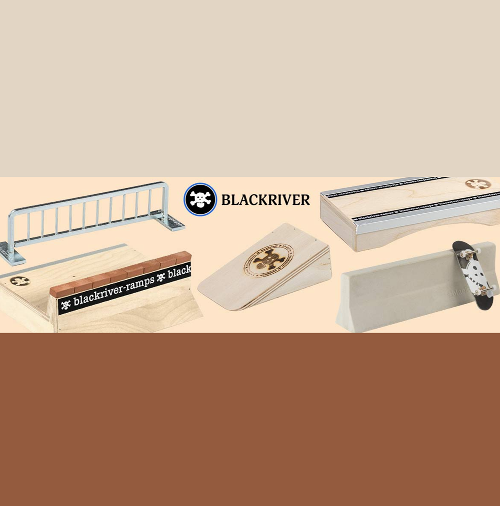 Blackriver Mini Mini Fingerboard Ramp Natural Black 21x25