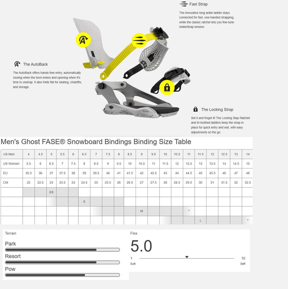 Bataleon Ghost FASE Bindings 2027 White L