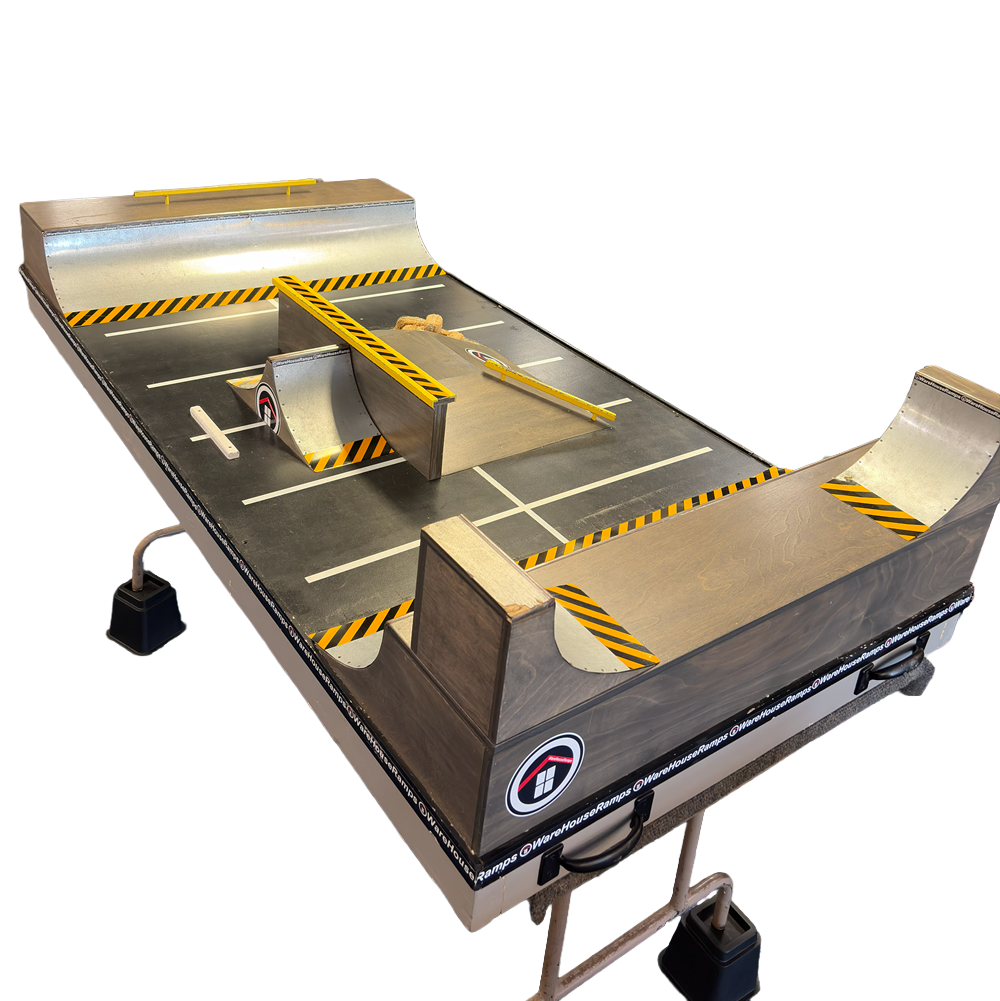 Warehouse Hazard Fingerboard Park Yellow Grey 4x6