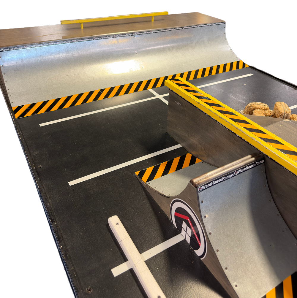 Warehouse Hazard Fingerboard Park Yellow Grey 4x6