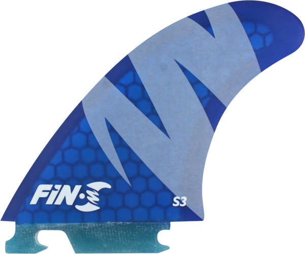 FIN-S S-3 HONEYCOMB BLUE 3 fins