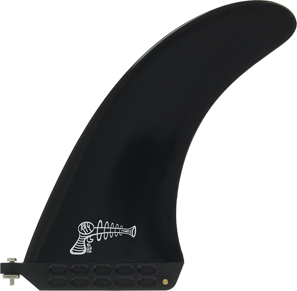 RAY GUN PLASTIC SURFBOARD CENTER FIN 8" BLACK