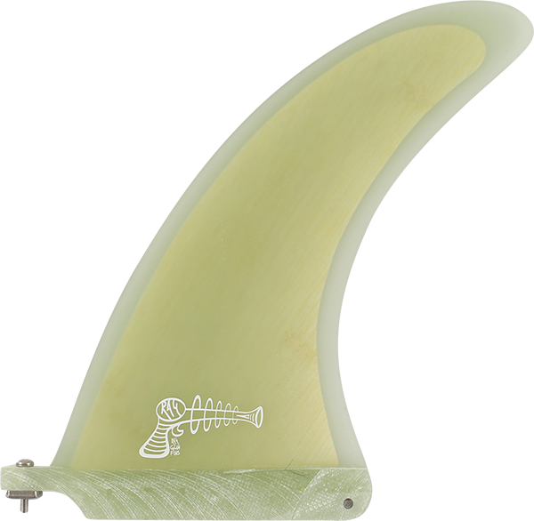 RAY GUN FIBERGLASS SURFBOARD BAMBOO CENTER FIN 8.0" NATURAL
