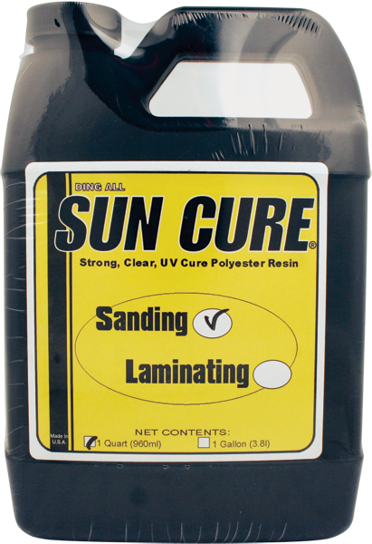 SUNCURE POLYESTER SANDING RESIN QUART (DING ALL) Yellow Blue