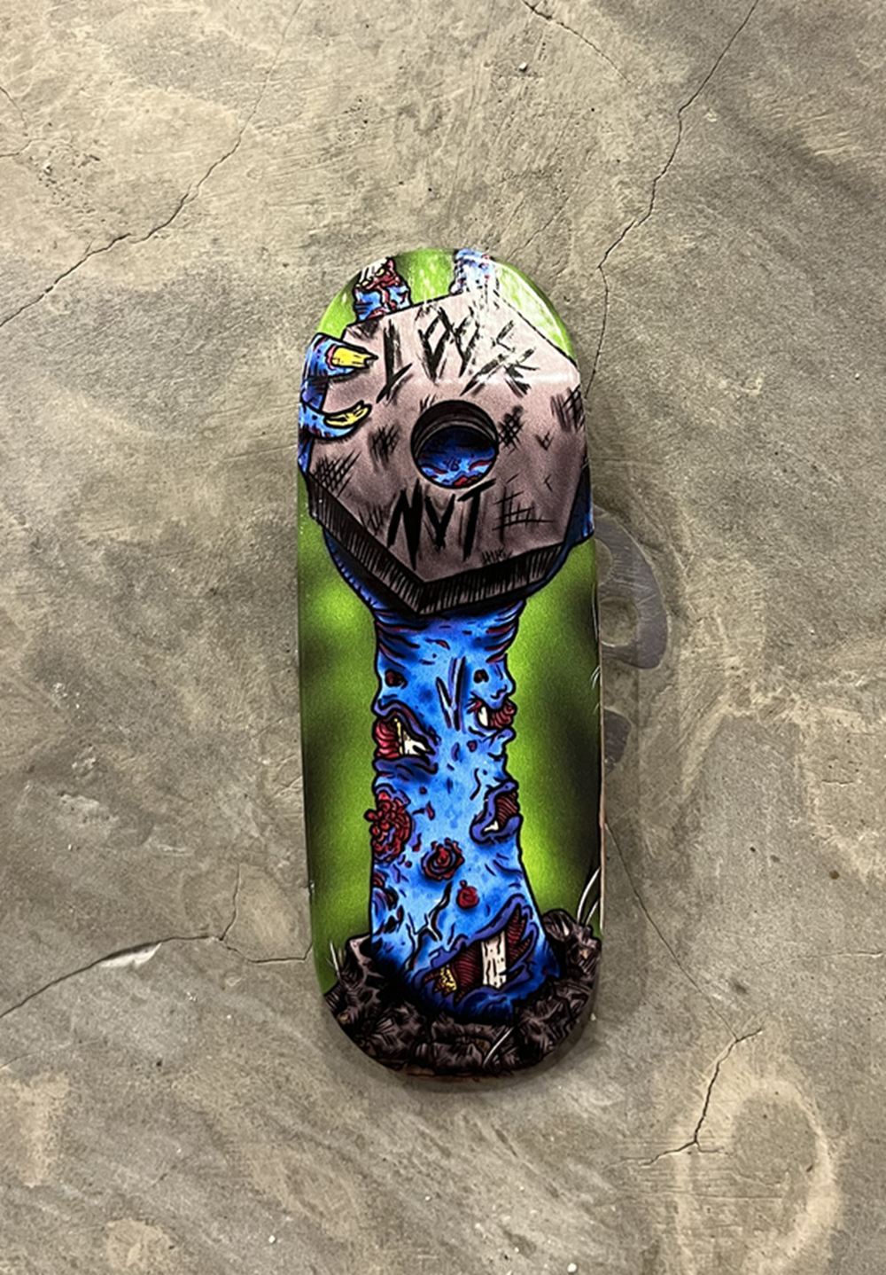 Loosenut Emerge Fingerboard Deck Green Blue 34.5x97.6