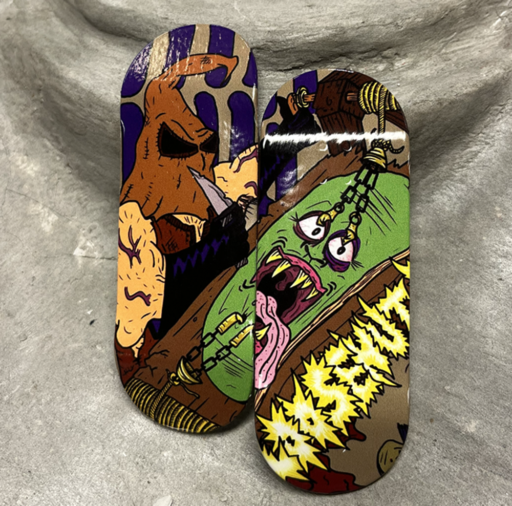 Loosenut Torture Set Right Fingerboard Deck Green Yellow 34x97