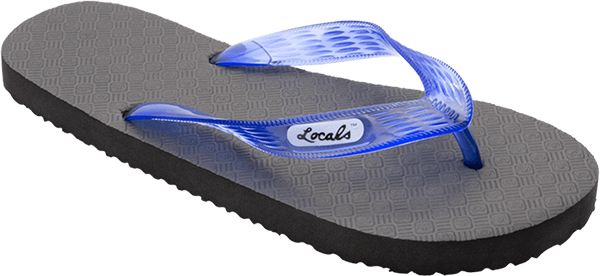 LOCALS ORIGINAL SLIPPA 11.5" BLK/TRANS.BLUE