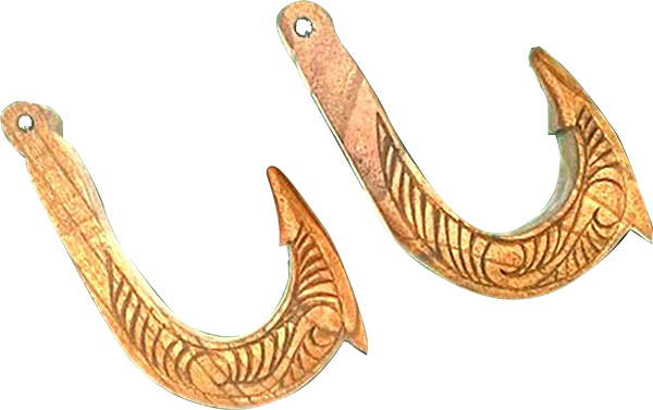 BEATNIK HAWAIIAN HOOK BOARD/PADDLE RACK COFFEE